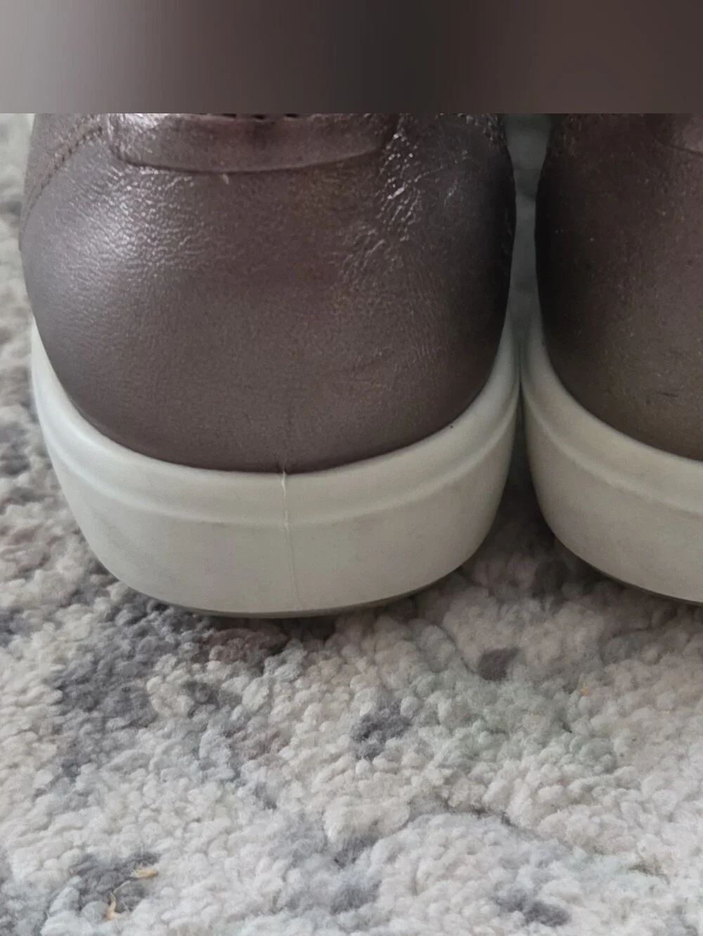 ECCO Soft 7 Woven Stone Metallic Leather Slip On 2.0 Sneaker Size 4/4.5